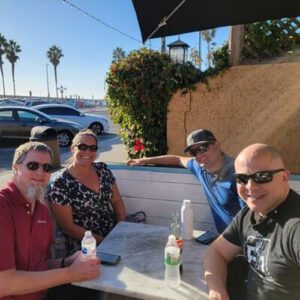 Blog - HawkSoft Employees Darrin and Brandon (front) Getting Tacos with Malena Farrell of Cedar Risk Management (NJ) and Ryan Kuntz of Montana Farmers Union